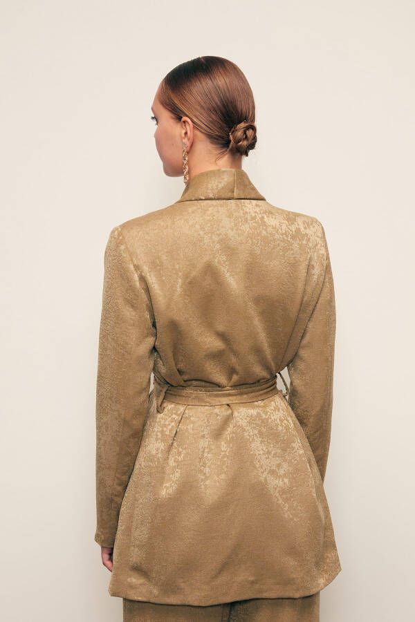 Long Belted Jacket - KHAKI - 6