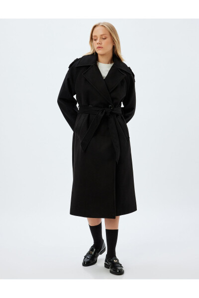 Long, double-breasted, pocket-detailed cashmere coat - 10