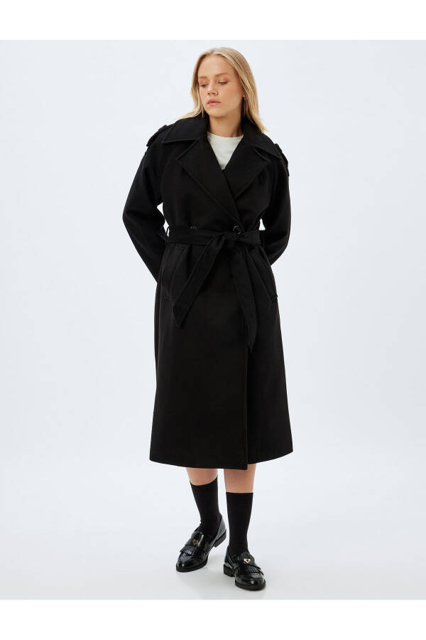 Long, double-breasted, pocket-detailed cashmere coat - 10