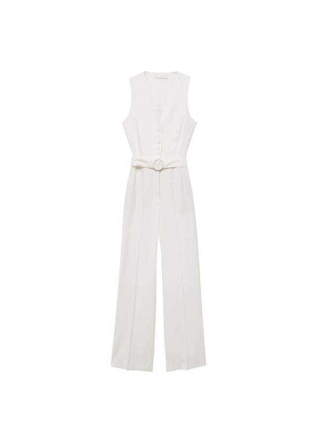 Long jumpsuit with a belt - 1