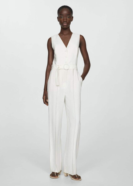 Long jumpsuit with a belt - 4