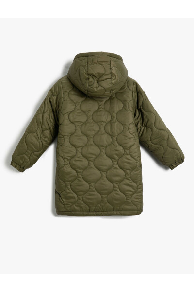 Long puffer jacket with plush lining - 2