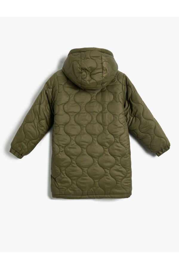 Long puffer jacket with plush lining - 2