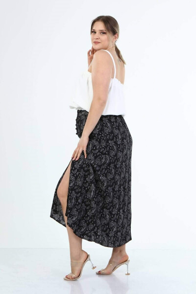 Long Skirt with Button Front - 8