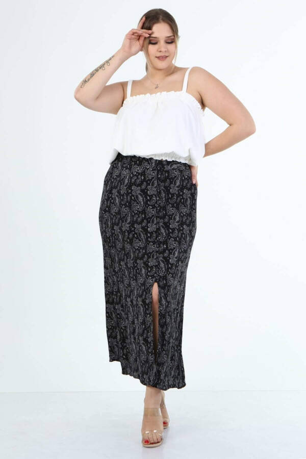 Long Skirt with Button Front - 2