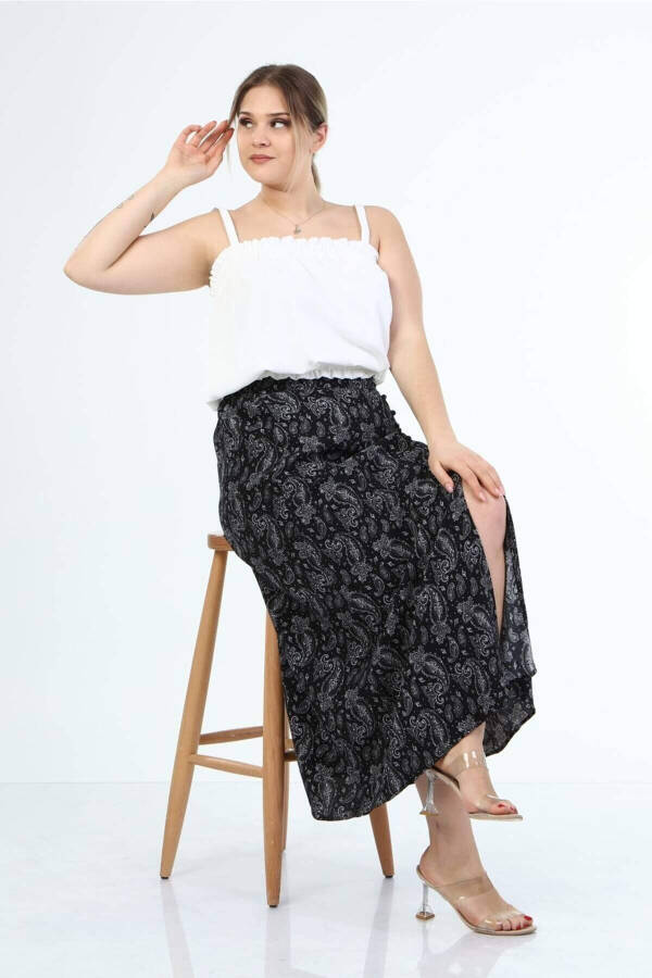 Long Skirt with Button Front - 4