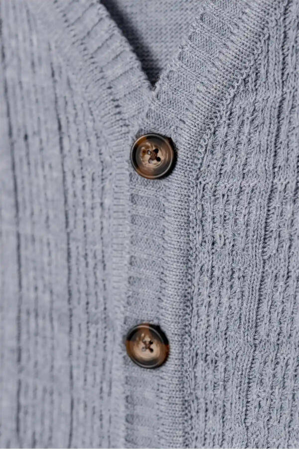 Long Sleeve Button Closure Boys Knit Cardigan - 3