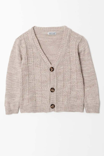 Long Sleeve Button-Up Boys' Knit Cardigan - 1