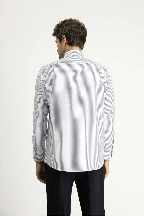 Long Sleeve Classic Striped Cotton Shirt - 9