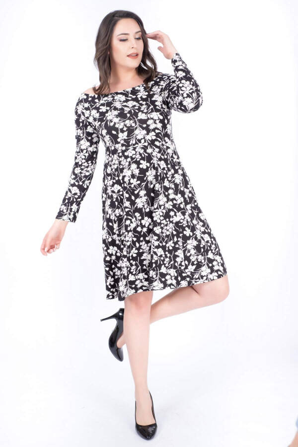 Long Sleeve Combed Cotton Dress - 1