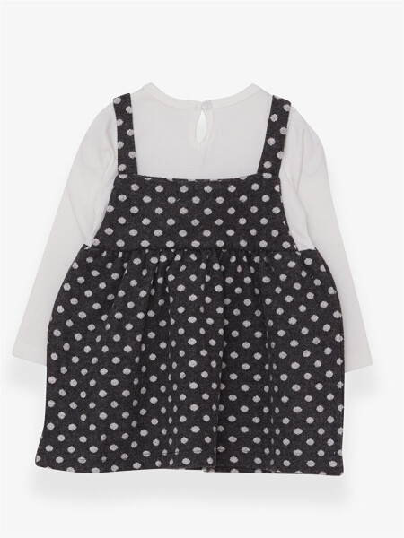 Long Sleeve Printed Baby Girl Dress with Polo Collar - 10