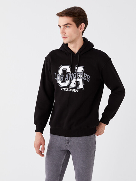 Long Sleeve Printed Men's Hoodie - 7