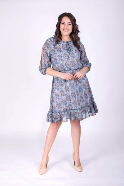 Long Sleeve Thin Lace Trimmed Tunic - 4