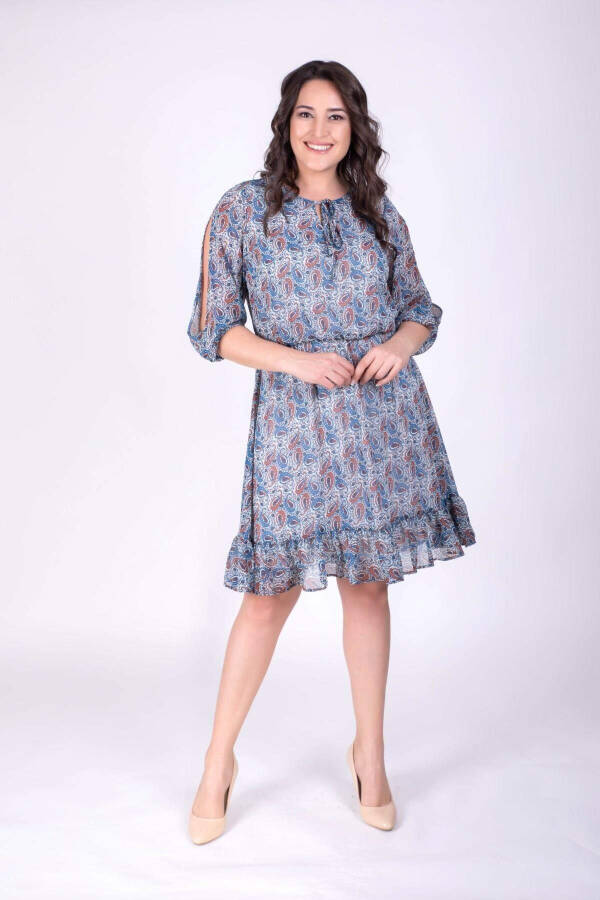 Long Sleeve Thin Lace Trimmed Tunic - 4