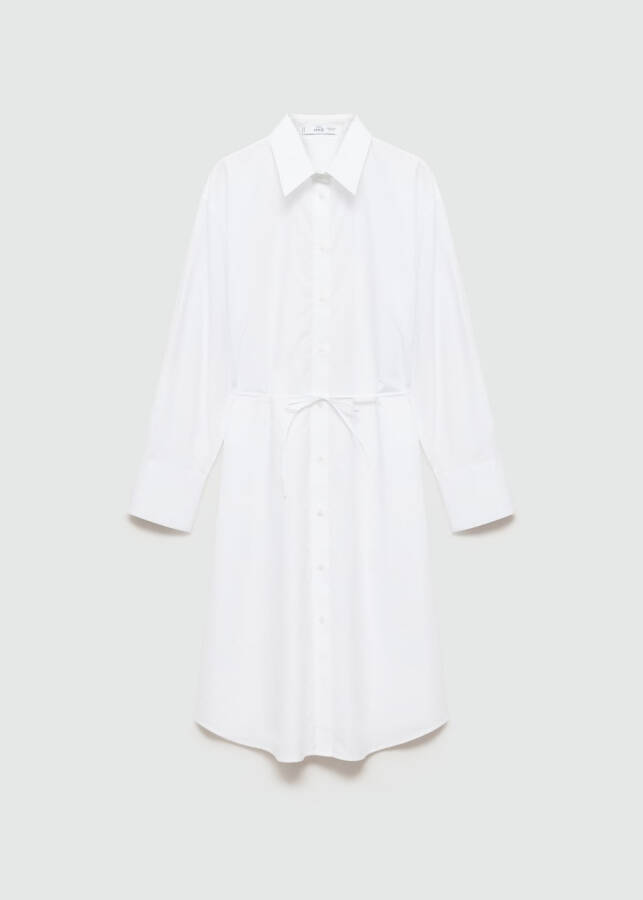 Long-sleeved, detailed white shirt - 1