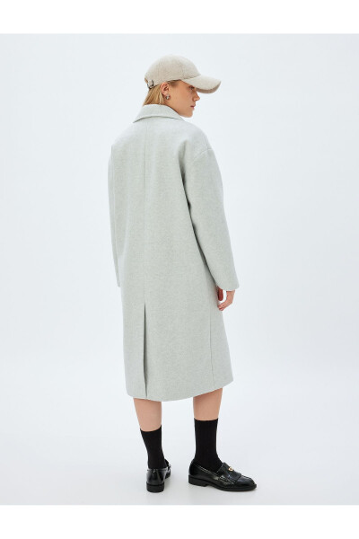 Long, thick knit, pocket, oversized cashmere coat. - 11