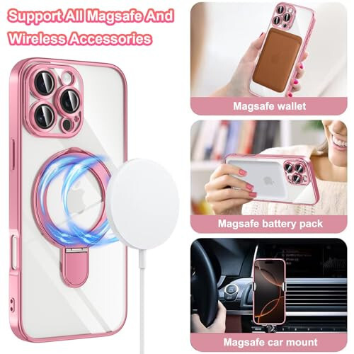 Lontect iPhone 16 Pro Max Case with Magnetic Invisible Stand - 5