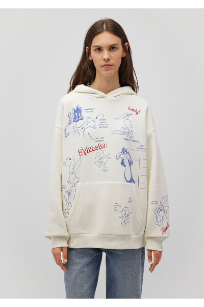 Looney Tunes Baskılı Beyaz Sweatshirt 1s10266-80194 - 28