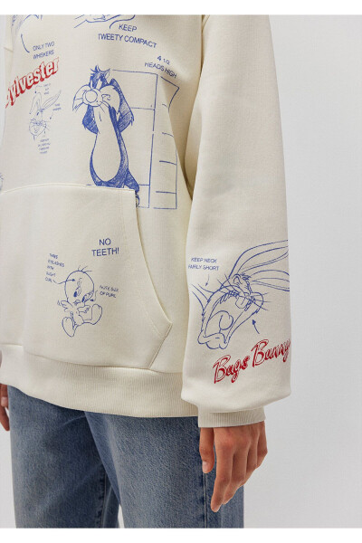 Looney Tunes Baskılı Beyaz Sweatshirt 1s10266-80194 - 31