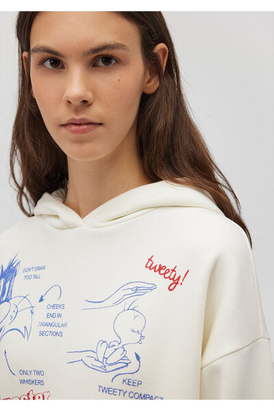 Looney Tunes Baskılı Beyaz Sweatshirt 1s10266-80194 - 32