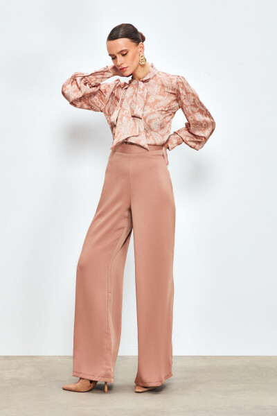 Loose Crepe Trousers - Visone - 1