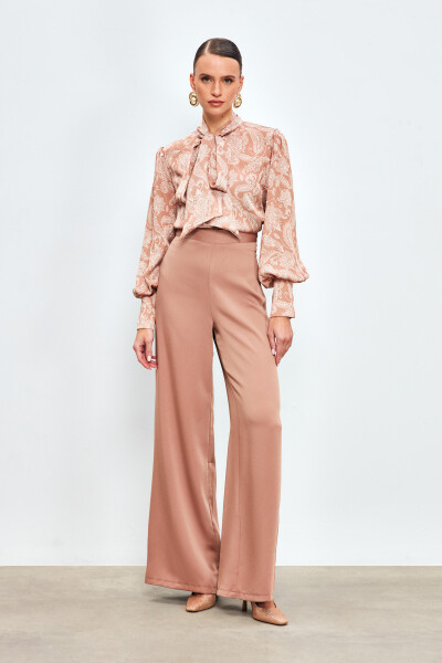 Loose Crepe Trousers - Visone - 7