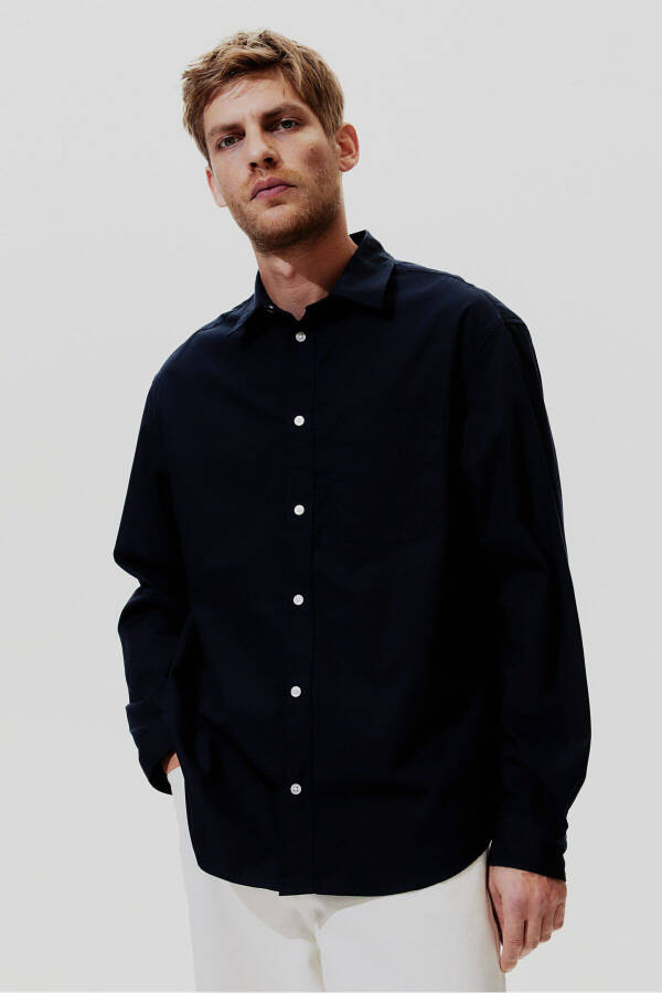 Loose Fit Poplin Shirt - 2