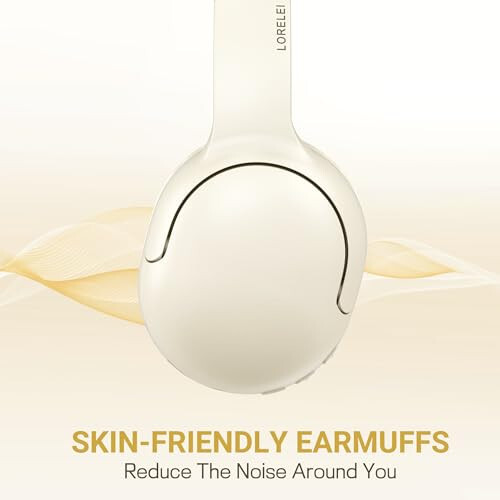 LORELEI B-E5 Kids Bluetooth Headphones, Wireless Headphones for Kids, Foldable 40H Playtime, Bluetooth Headphones with Built-in mic, On Ear Headsets for Child/Teens/School/Tablet(Beige White) - 5