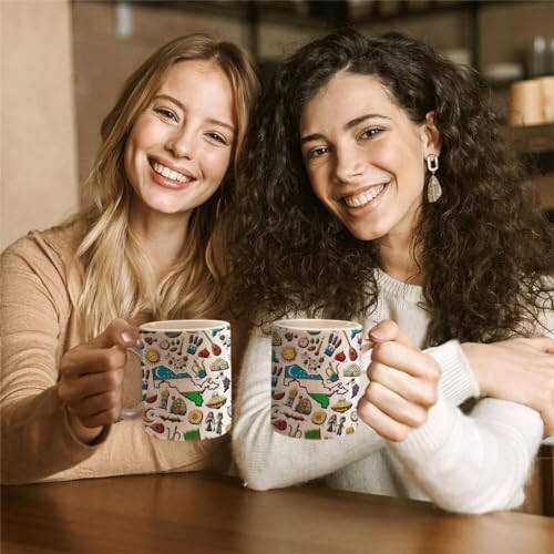 Lotacy Özbekistan Sembolleri Kahve Kupası Harita Bayrağı İle, Özbekistan Bayrağı Seramik Kupa 11 oz Kahve Kupası, Özbekistan Hatıra ve Hediyeler, Özbek Erkek ve Kadınlar İçin Hediye Fikirleri - 6