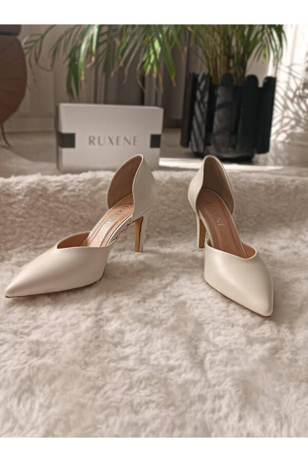 LOTUS Pointed Toe Mother of Pearl Stiletto 8CM Bridal Shoes - 6