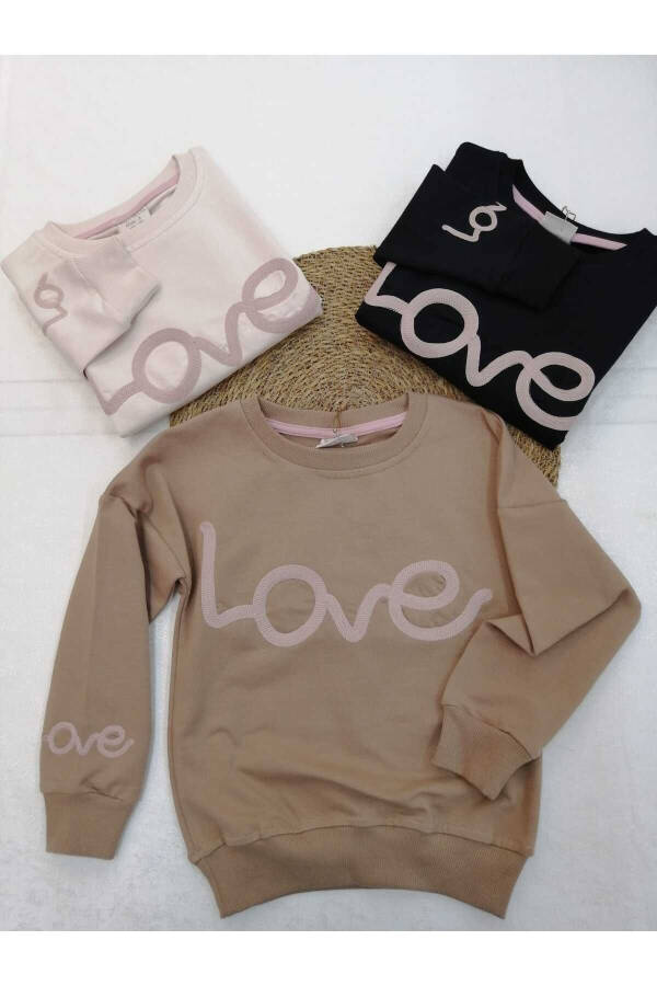 Love Embroidered Girls Sweatshirt 3-6 Years - 2