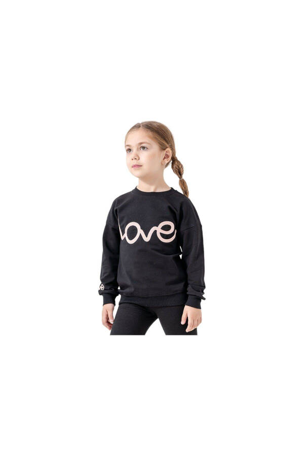 Love embroidered girls' sweatshirt 3-6 years - 1