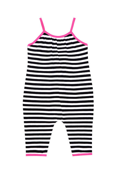 Love Me Striped Cat Sleeveless Jumpsuit for Girls - 19