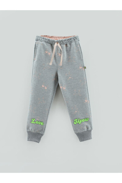 LOVE MEOW Printed Cat Pattern Girl Sweatpants - 4