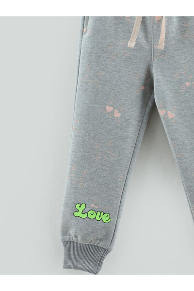 LOVE MEOW Printed Cat Pattern Girl Sweatpants - 5