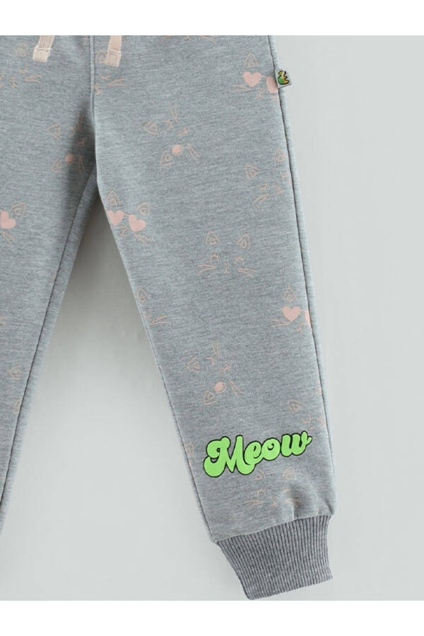 LOVE MEOW Printed Cat Pattern Girl Sweatpants - 6