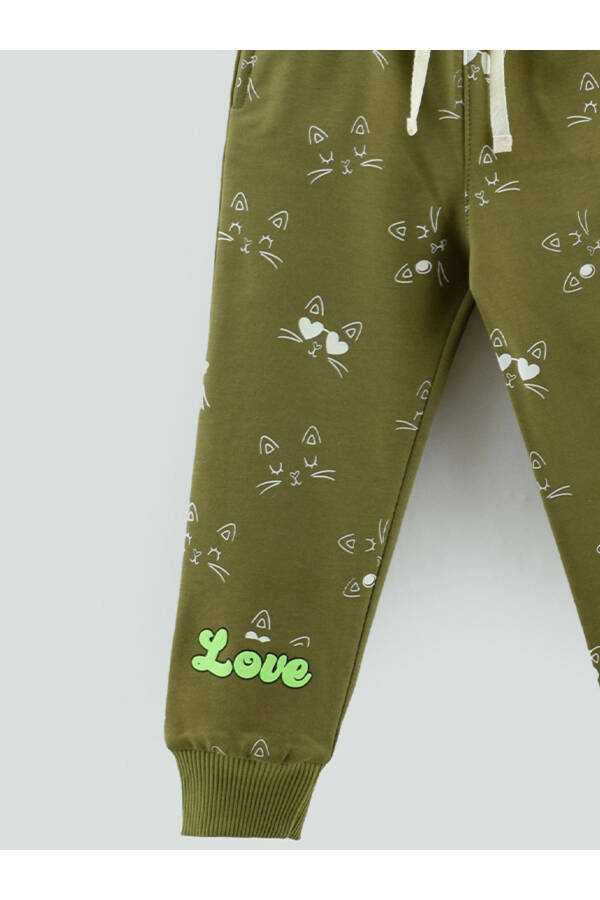 LOVE MEOW Printed Cat Patterned Girls Sweatpants - 5