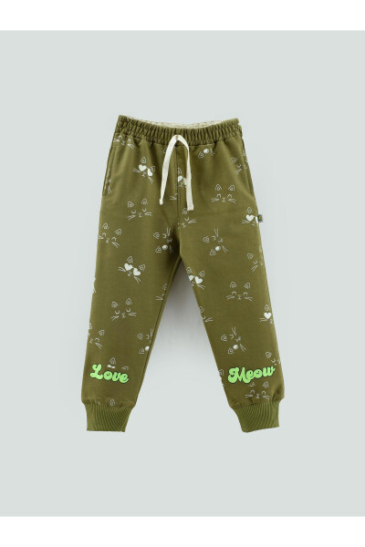 LOVE MEOW Printed Cat Patterned Girls Sweatpants - 1