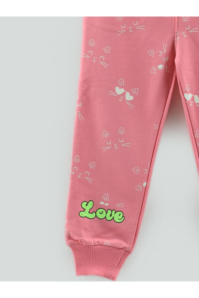 LOVE MEOW Printed Cat Patterned Girls Sweatpants - 5