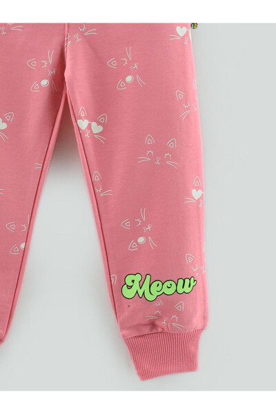 LOVE MEOW Printed Cat Patterned Girls Sweatpants - 6