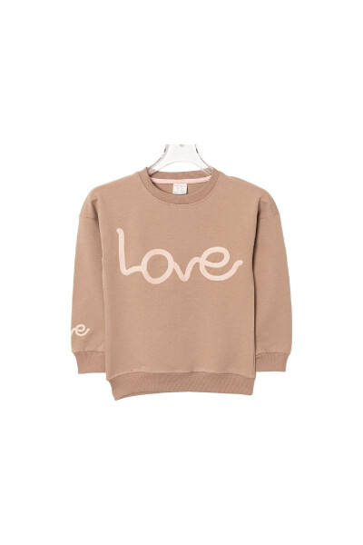 Love Nakışlı Kız Çocuk Sweatshirt 3-6 Yaş - 1