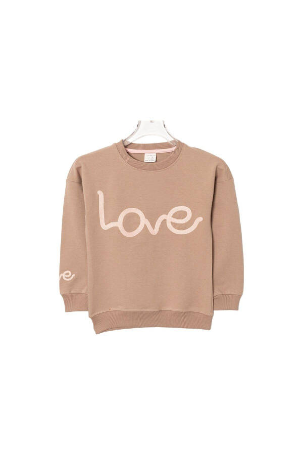 Love Nakışlı Kız Çocuk Sweatshirt 3-6 Yaş - 1