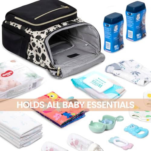 LOVEVOOK Diaper Bag Backpack Large Capacity Baby Bag with Portable Changing Pad, Multifunction Baby Travel Backpack - 5