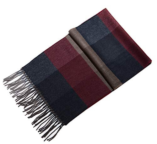 Lucky Leaf Women Men Winter Luxury Cozy Wool Warm Tartan Checked Plaid Wrap Scarf - 4