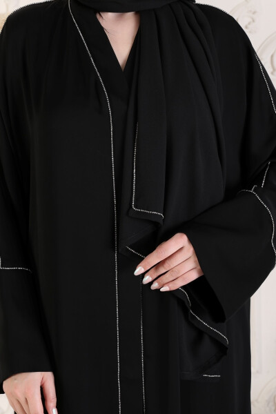 Lüks Abaya Kaliteli Abaya Dış Giyim Orjinal Dubai Ipeği Kumaşı Şık Abaya Giyim - 7