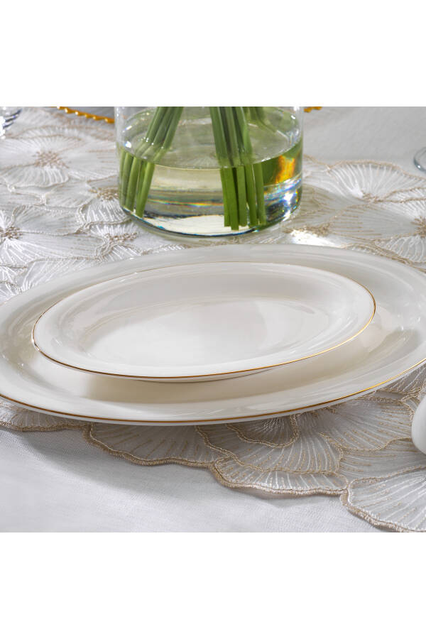 Lumina Dinner Set - 56 Pieces - Gold - 12