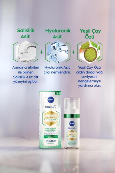 Luminous630 Akne Dog'rilashga Qarshi Serum 30ml, Salitsil Kislota Giyaluron Kislota, Yog'li Teri Uchun - 2