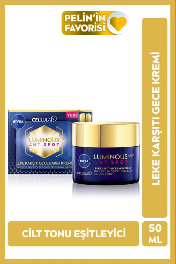 Luminous630 Leke Karşıtı Gece Yüz Bakım Kremi 50ml, Cilt Tonu Eşitleyici, Hyalüronik Asit - 8