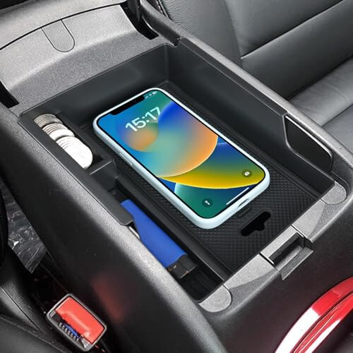 LUNQIN Car Center Console Organizer Tray for Chevrolet Malibu 2016 2017 2018 2019 2020 2021 2022 2023 2024 2025 Chevy Auto Interior Accessories Front Seat Middle Armrest Box Storage Bag Accessory - 3