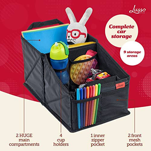 Lusso Gear Car Seat Organizer for Front or Backseat - Great for Adults & Kids, Features 9 Storage Compartments for Toys, Magazines, Tissues, Maps, Books, Documents, Games & More (Planets) - 2